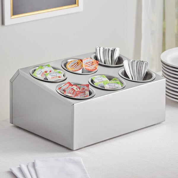 Organizador De Cubiertos Acero Inoxidable 6 Compartimientos