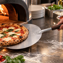 Pala Pizza Redonda 30 Cm. Acero Inoxidable Con Mango 23 Cm