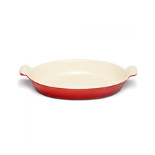 Plato De Hierro Enlozado Ovalado Rojo 26 Cm