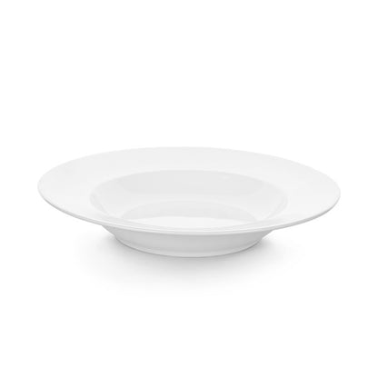 Set De 6 Plato Hondo Borde Grueso Porcelana 23 Cm Linea Tower