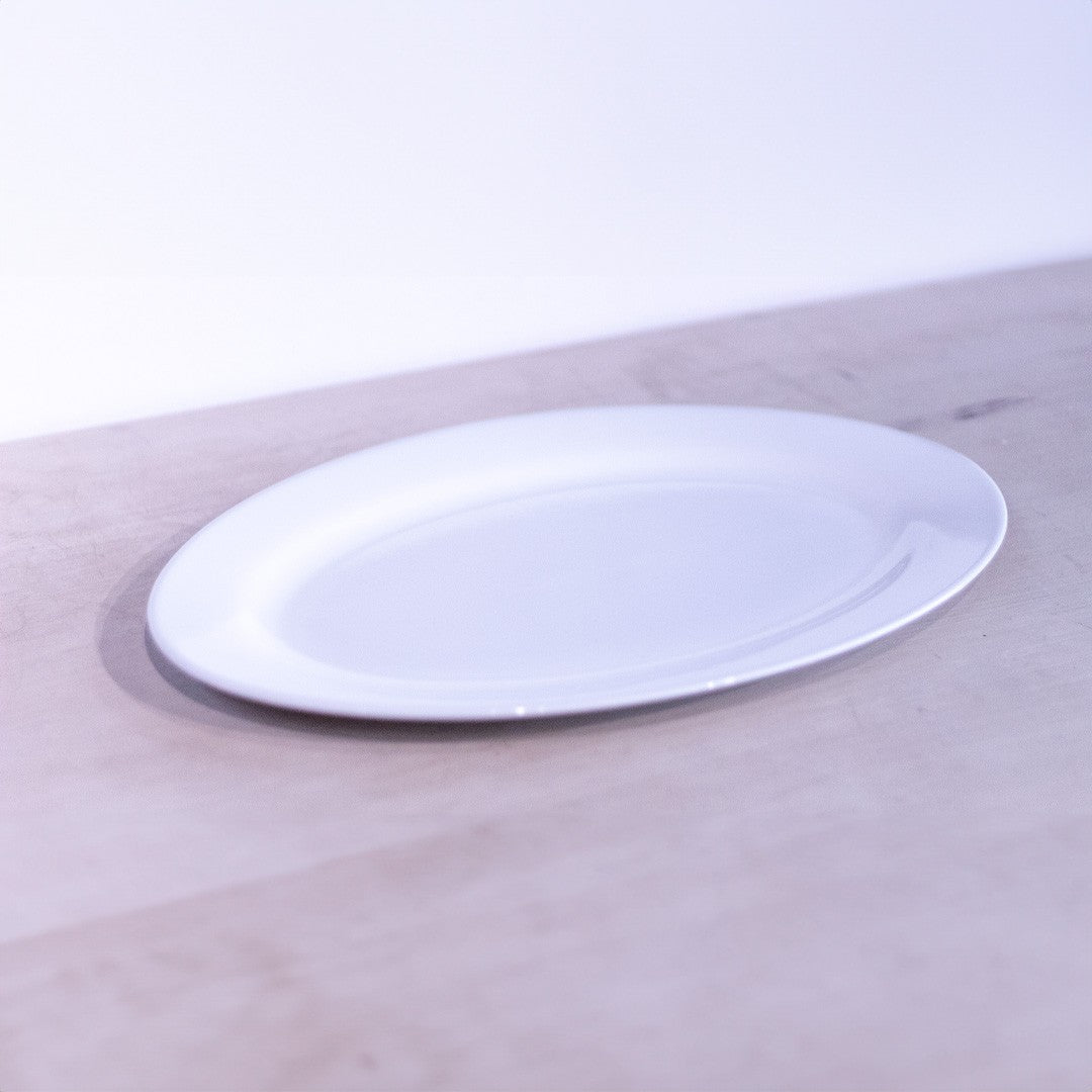 Set De 6 Plato Ovalado Porcelana 35 Cm Linea Tower
