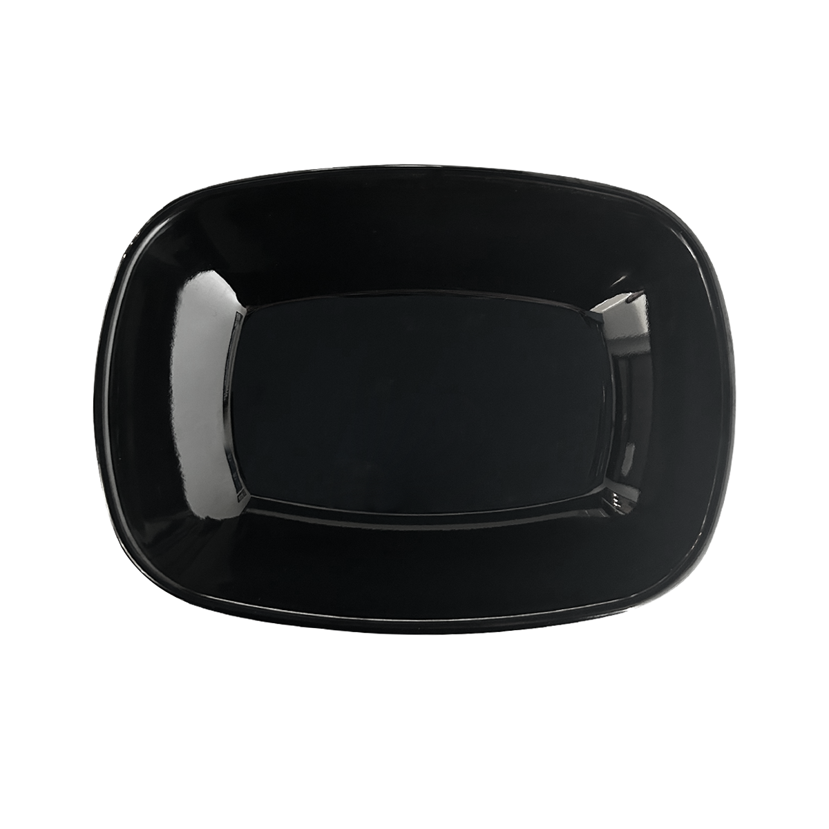 Set De 6 Pocillo Melamina Rectangular Negro 17 X 12 X 4 Cm Linea Clasica