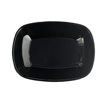 Set De 6 Pocillo Melamina Rectangular Negro 17 X 12 X 4 Cm Linea Clasica