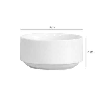Set De 6 Pocillo Ramekin Liso 8X4 Cm Porcelana Linea Tower