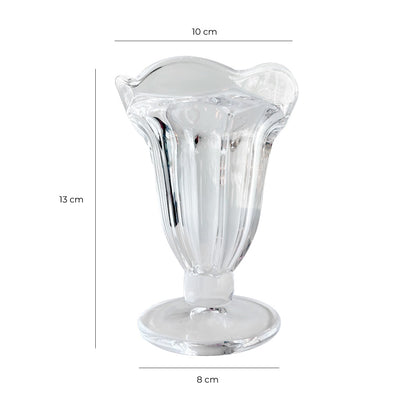 Set 2 Copas Helado Tulipa Vidrio 190 Ml