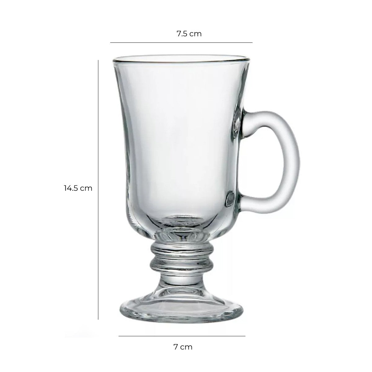 Set 6 Tazas Bill Vidrio 240 Cc