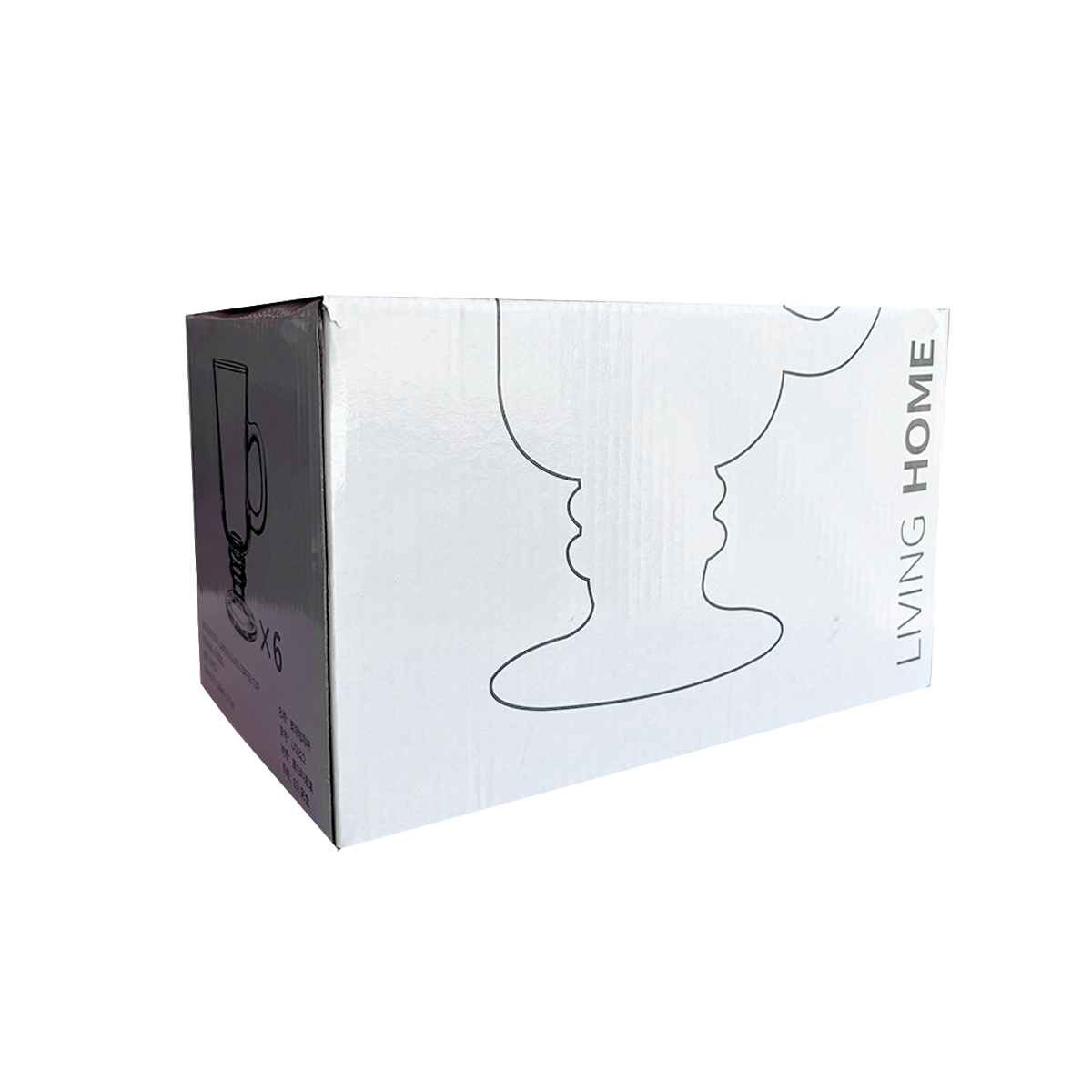 Set 6 Tazas Bill Vidrio 240 Cc