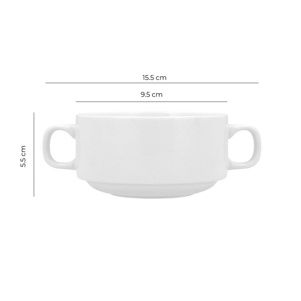 Set De 6 Tazón Consome 300 Cc Apilable