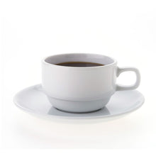 Set De 12 Taza Café 100Cc Con Platillo Apilable Línea Linea Tower