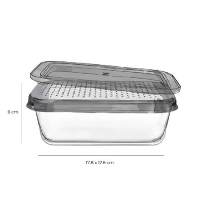 Tupper Rectangular Vidrio 800 Cc