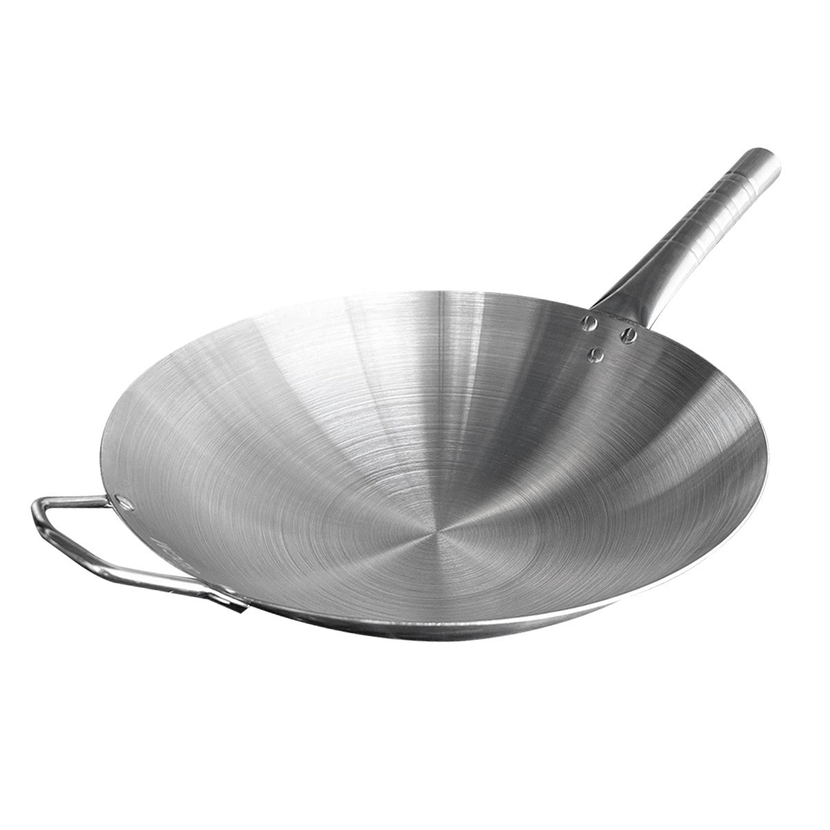 Wok Acero Inox Con Mango Y Aza 36 Cm