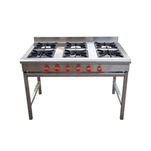 Anafe Industrial A Gas 6 Quemadores De 180 MM GN