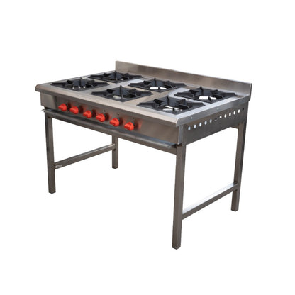 Anafe Industrial A Gas 6 Quemadores De 180 MM GN