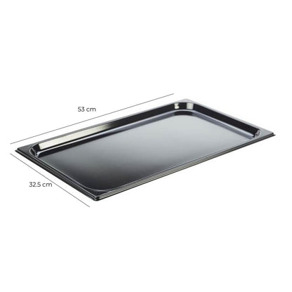 Bandeja Antiadherente Acero Inoxidable GN 1/1 x 2 Cm