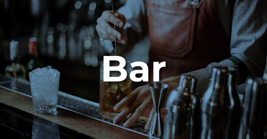 Cristalería, utensilios y equipamiento para bar y coctelería