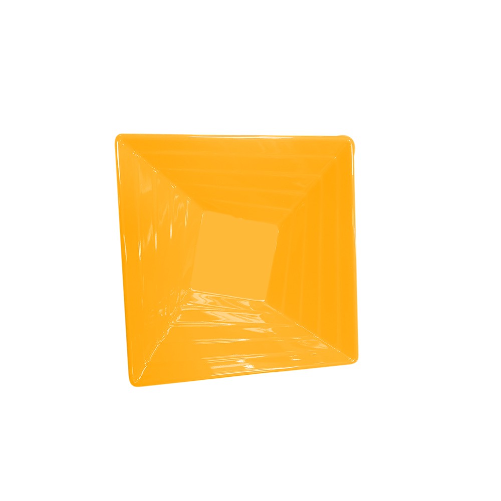 Bowl Cuadrado Melamina 15 Cm. Amarillo