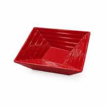Bowl Cuadrado Melamina 15 Cm. Rojo