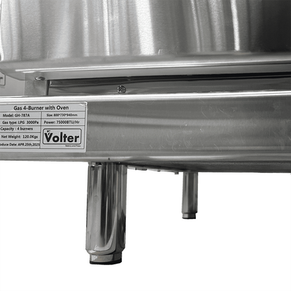 Cocina 4 Platos Gas Con Horno Linea 700 Volter