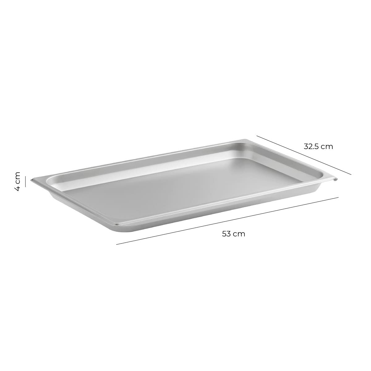 Contenedor Gastronómico Acero Inoxidable GN 1/1 x 4 Cm Linea Premium