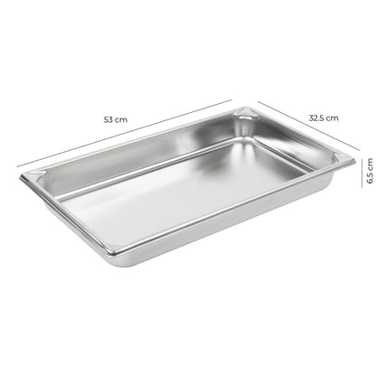 Contenedor Gastronómico Acero Inoxidable GN 1/1 x 6.5 Cm Linea Premium