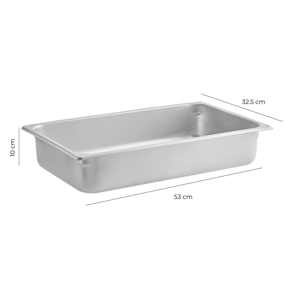 Contenedor Gastronómico Acero Inoxidable GN 1/1x10 Cm Linea Premium