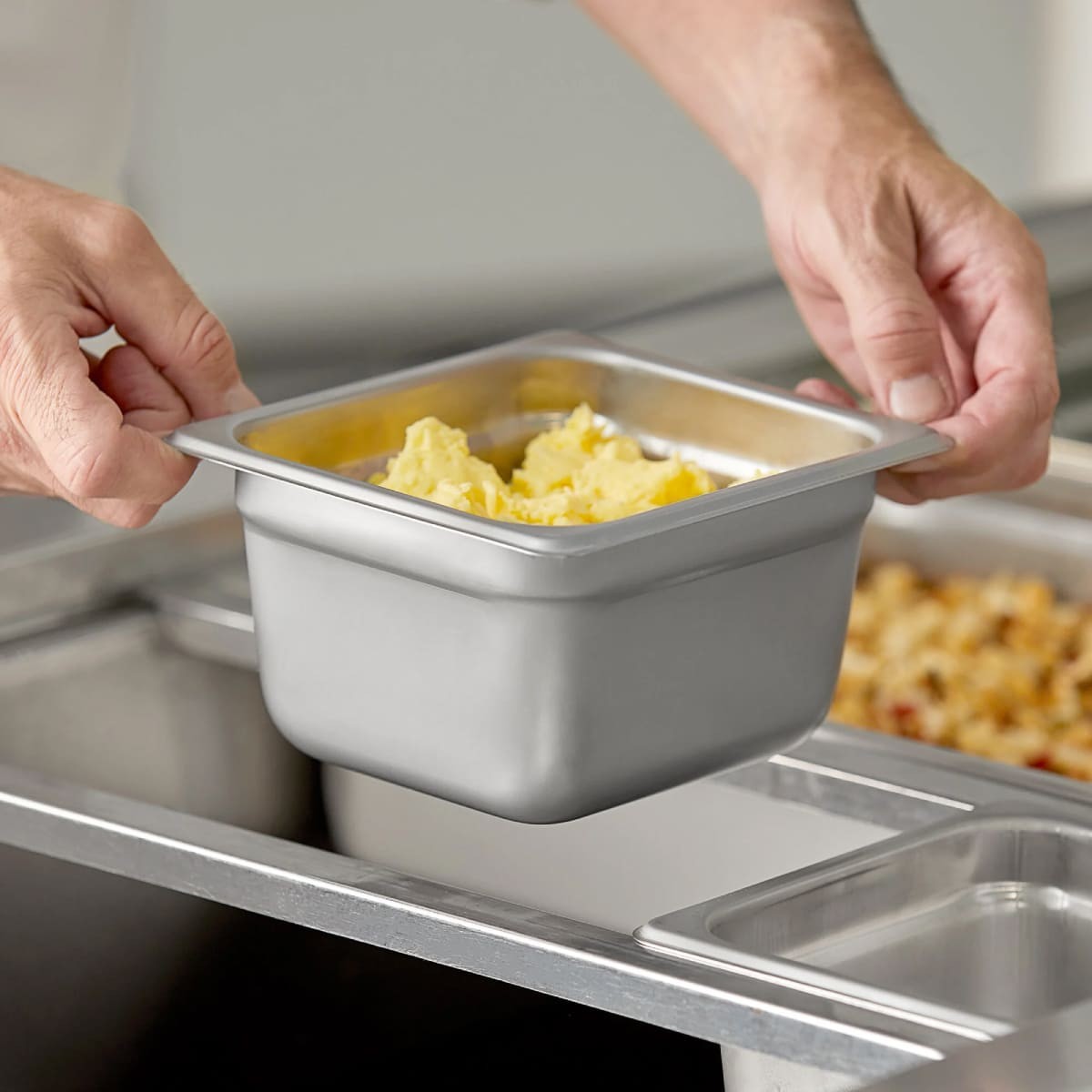 Contenedor Gastronómico Acero Inoxidable GN 1/6x10 Cm Linea Premium