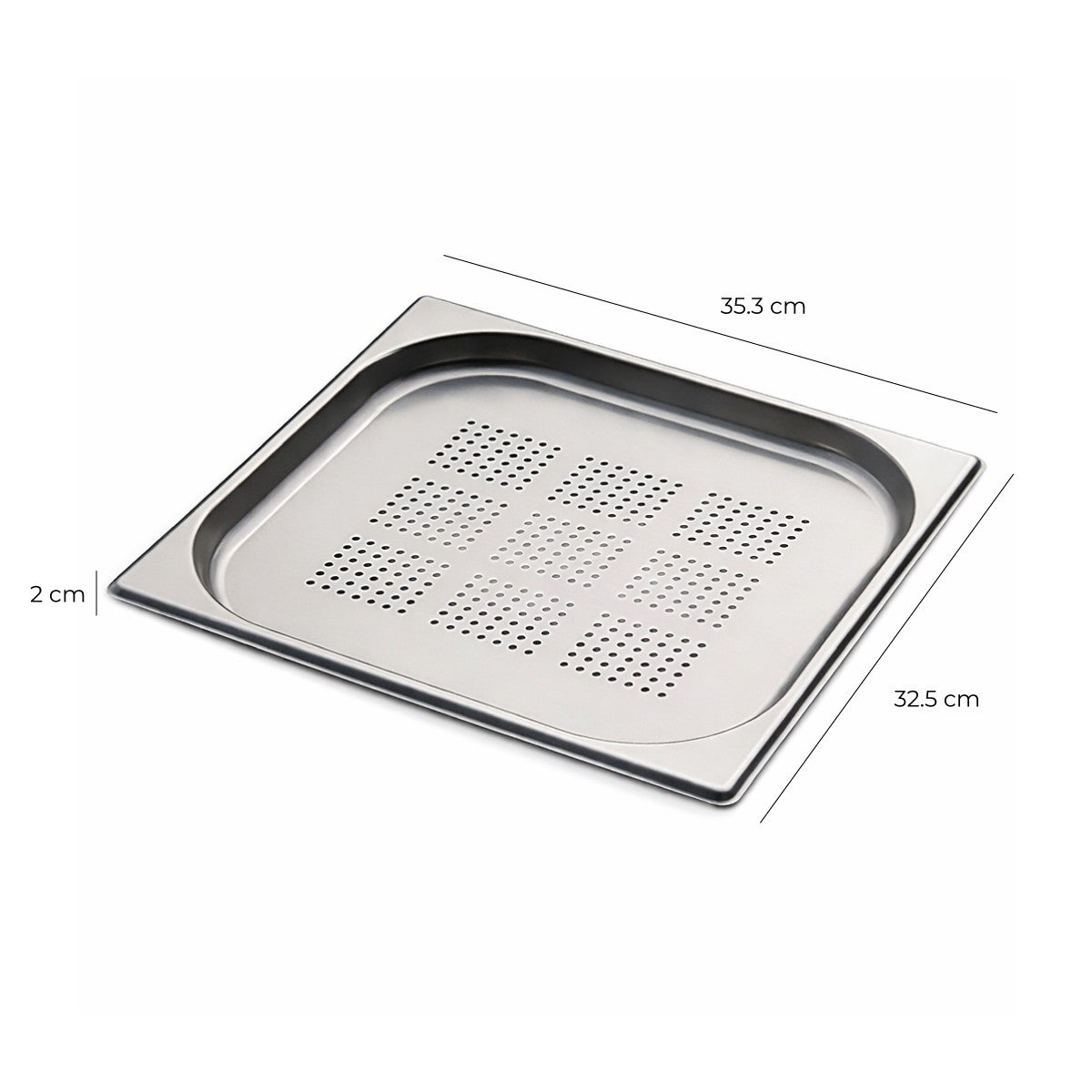 Contenedor Gastronómico Acero Inoxidable GN 2/3 x 2 Cm Linea Premium