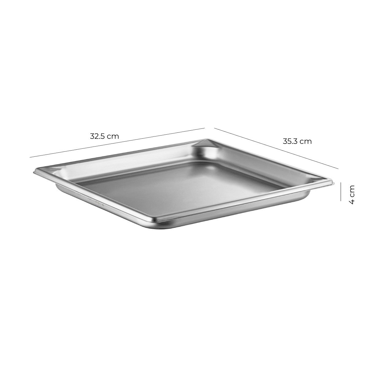 Contenedor Gastronómico Acero Inoxidable GN 2/3 x 4 Cm Linea Premium