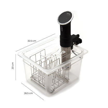 Contenedor Gastronómico GN Policarbonato 1/2 x 20 Cm Con Tapa Para Sousvide