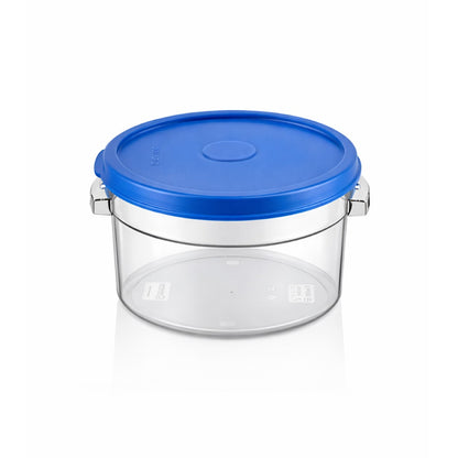 Contenedor Policarbonato Redondo 2.1 Lts Con Tapa Azul