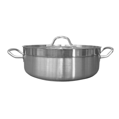Olla Arrocera Acero inoxidable Con Tapa y Fondo Difusor 8.8 Litros