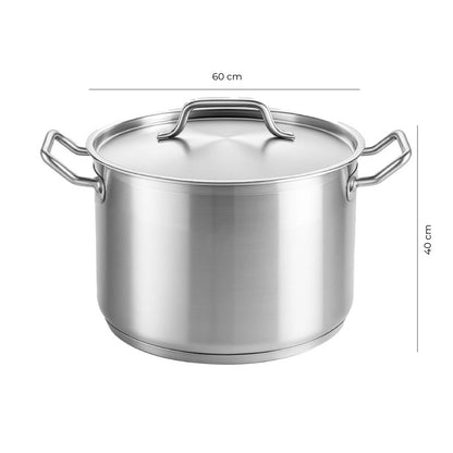 Olla Con Tapa Acero Inoxidable Fondo Difusor 113 Litros