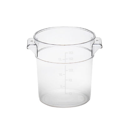 Contenedor Policarbonato Redondo 17 Lts Con Tapa Transparente