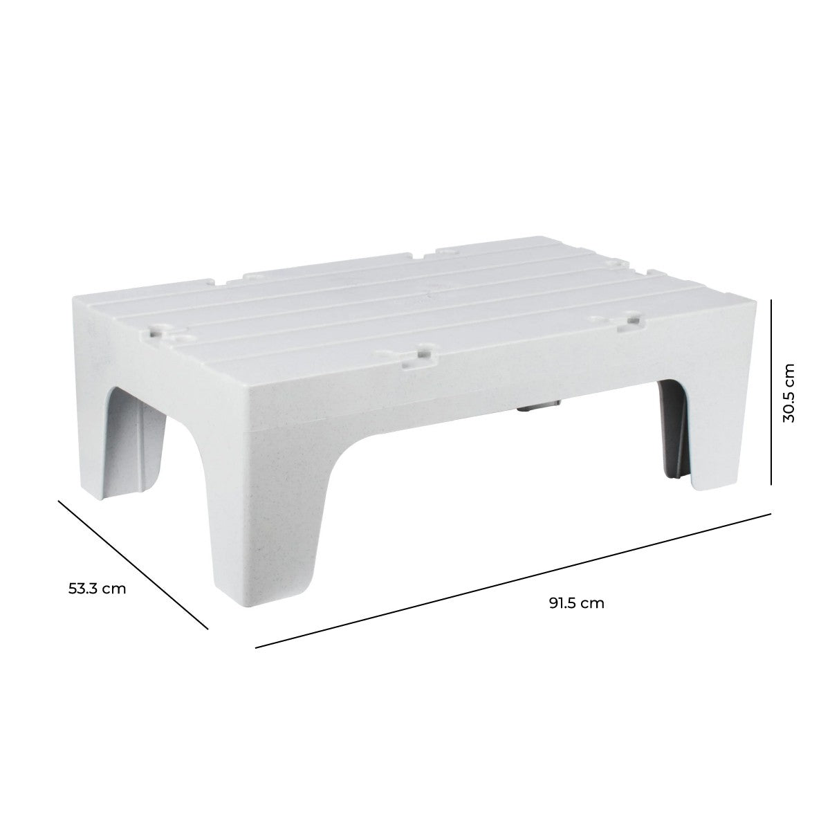 Banquillo De Almacenaje Liso Gris 30 x 53 x 92 Cm