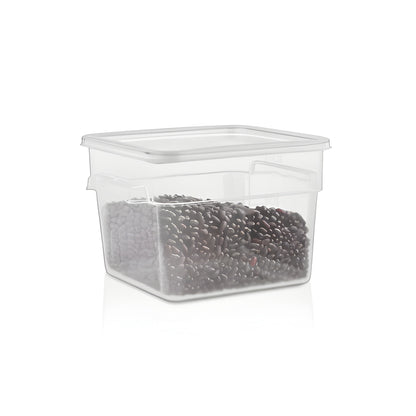 Recipiente Cuadrado Polipropileno 11.4 Litros Con Tapa Transparente