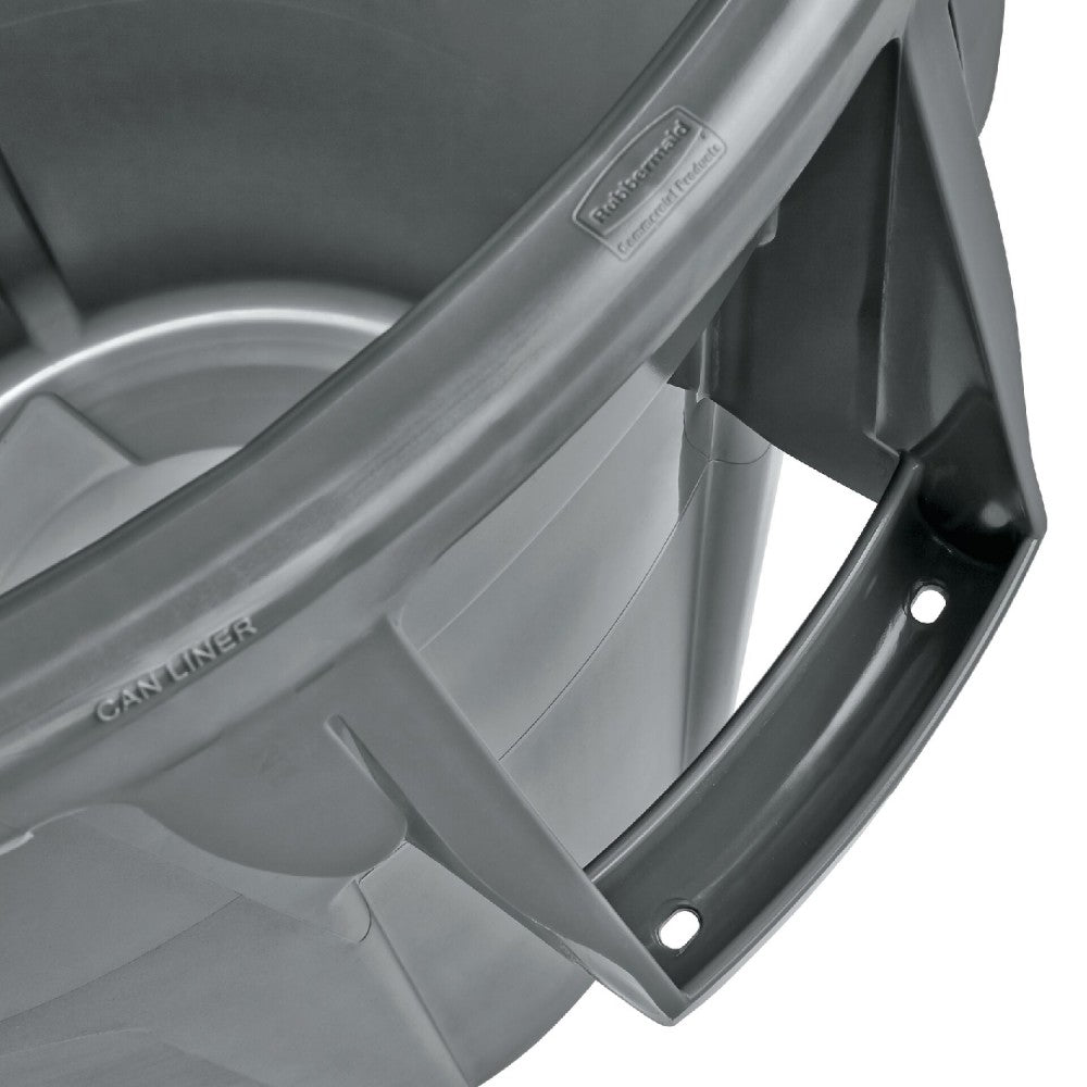 Basurero Brute Gris 208 Litros Con Tapa.
