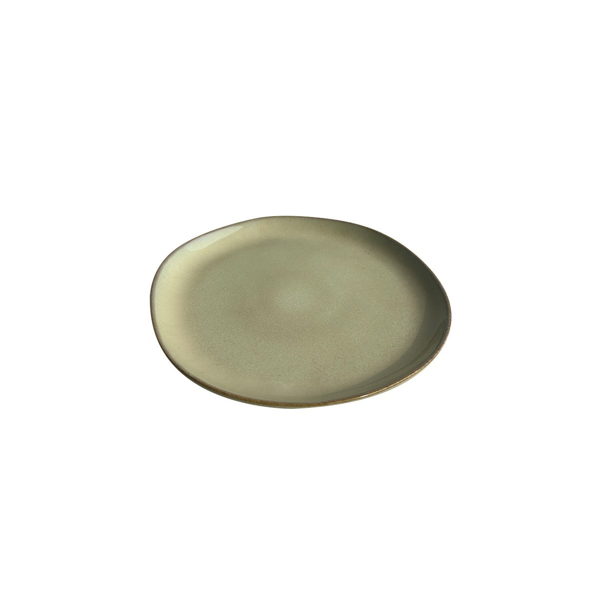 Set De 6 Plato Redondo Ceramica 20 Cm Beige Linea Ekos