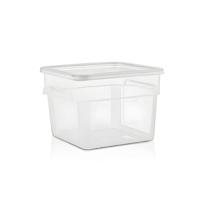 Recipiente Cuadrado Polipropileno 11.4 Litros Con Tapa Transparente