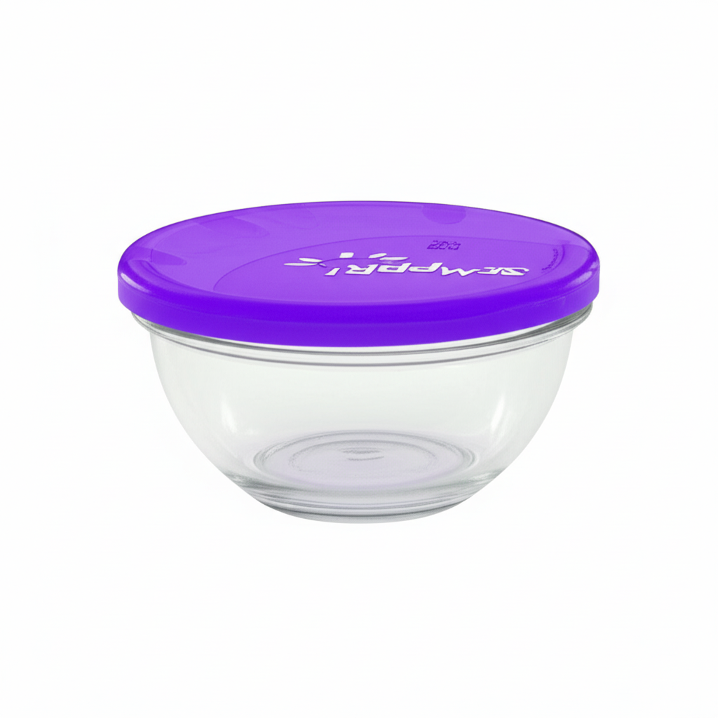 Bowl Vidrio Con Tapa 500 Ml