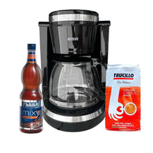 Cafetera 12 tazas + Café Trucillo 250 g + Mixy caramelo