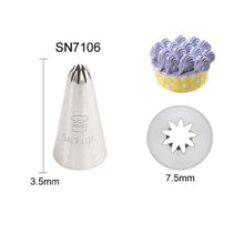 Set De 2 Boquilla Rizada 10p Inox Ø7.5xø18x35mm