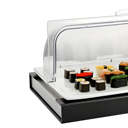 Exhibidor Buffet Frio C/Tapa Roll Inserto Gn 1/1X2 Cm