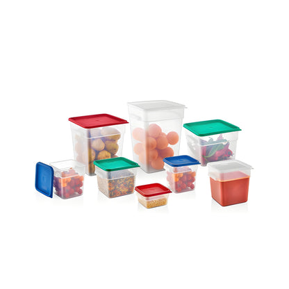 Recipiente Cuadrado Polipropileno 11.4 Litros Con Tapa Transparente