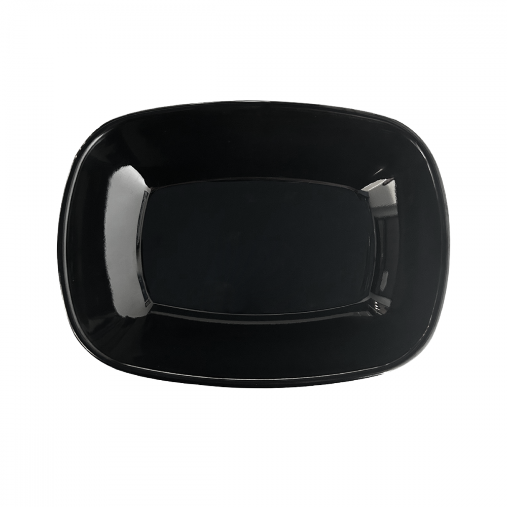 Set De 6 Pocillo Melamina Rectangular Negro 17 X 12 X 4 Cm Linea Clasica