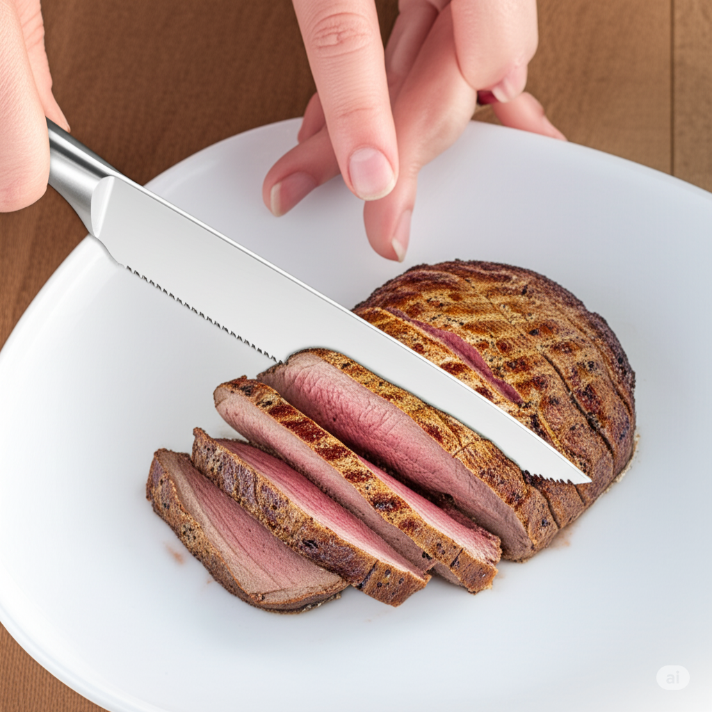 Pack De 6 Cuchillos De Carne Linea Baguette 25 Mm.