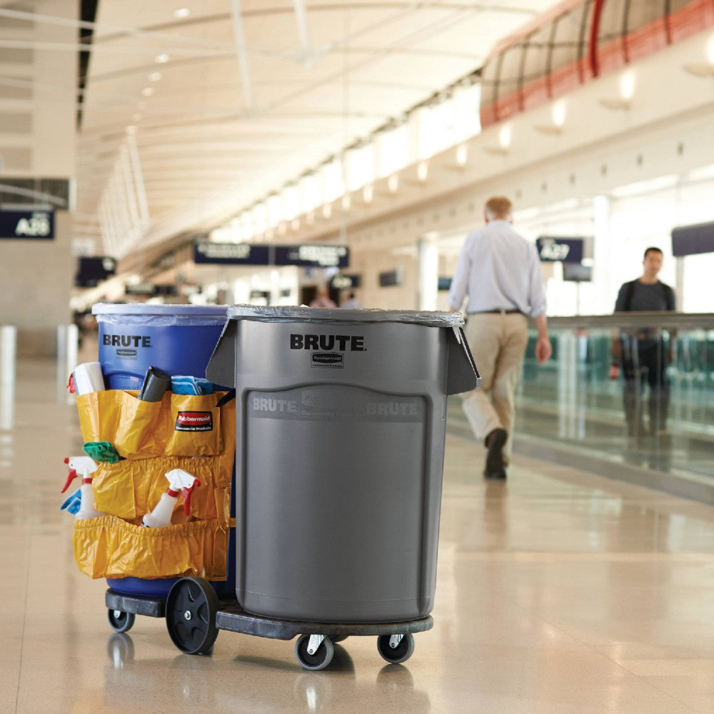 Basurero Brute Gris 208 Litros Con Tapa.