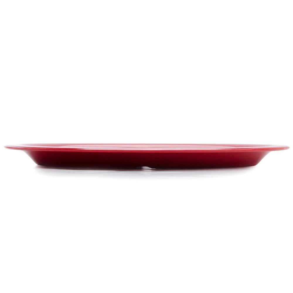 SET DE 3 PLATO OVALADO ROJO 28 CMS.