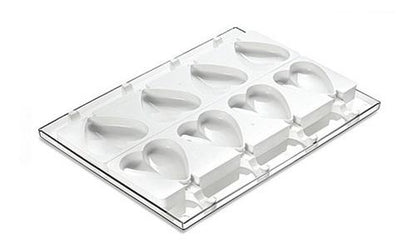 Set De 2 Moldes De Silicona Para Helado De Corazón