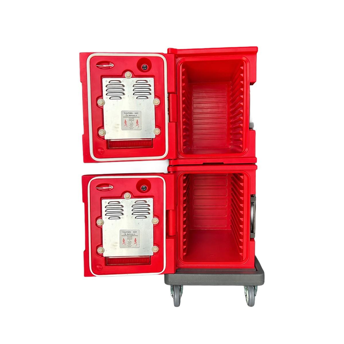 Pack 2 Contenedores Calefaccionado Isotérmico Eléctrico UPC400 con Carro de Transporte JDP