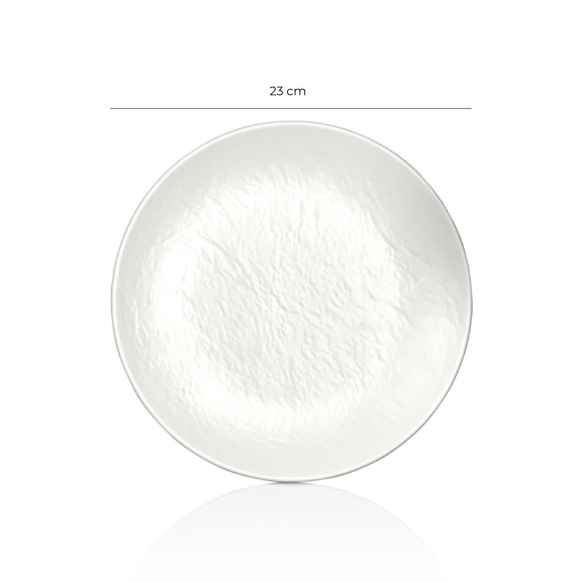 Plato Melamina Blanca 23 Cm Línea Tilda